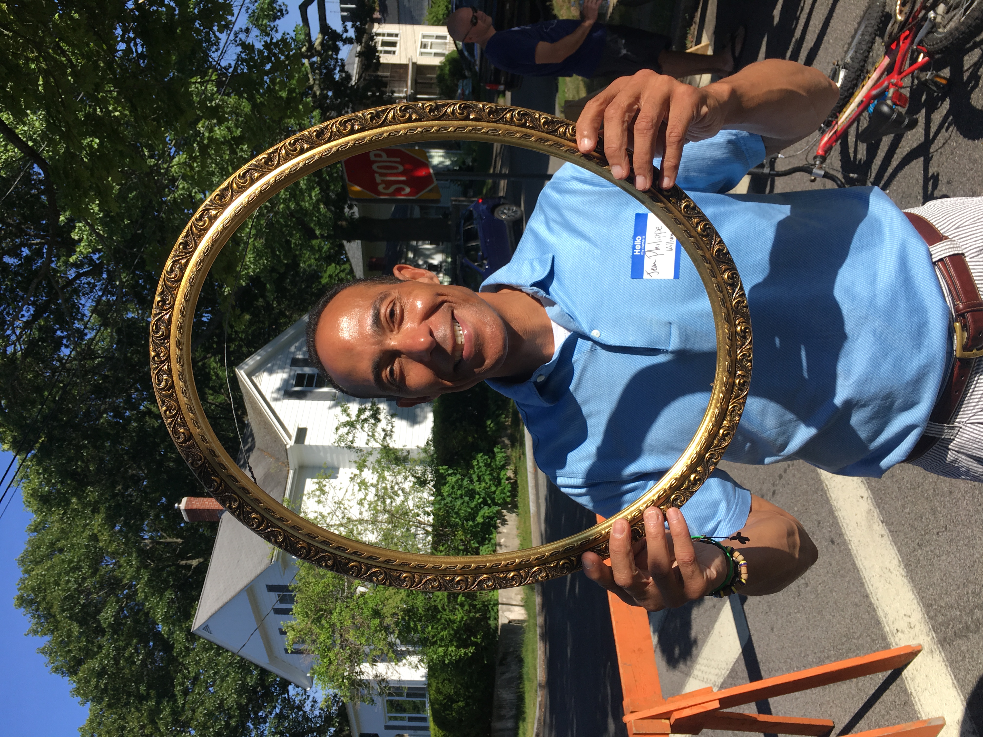 Rep. Barros in 2017 at a Pawtucket block party